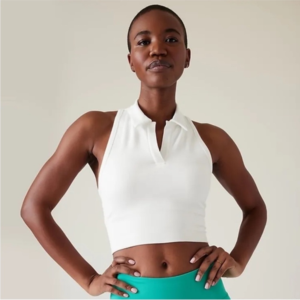 NWT Athleta Aurora Seamless Crop Polo Tank